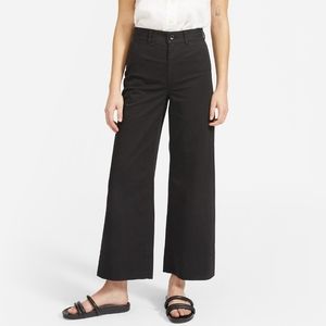 Everlane Lightweight Wide-Leg Crop Pants Black